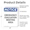Signmission Emergency Evacuation Meeting Area, 3.5 in W x Rectangle, Vinyl Decal OS-2PACK-NS-D-35-V-11790 - alternate 6